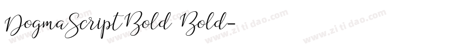 DogmaScriptBold Bold字体转换